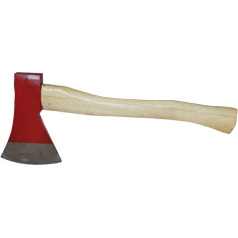 Scure tipo Tirolo 600 gr con manico in legno lunghezza 36,5 cm ascia accetta rossa