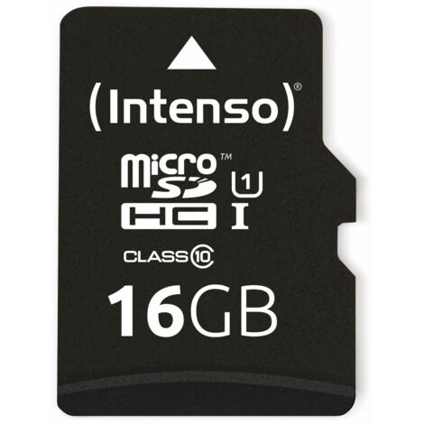 SD MicroSD Card 16GB Intenso SD-HC UHS-I