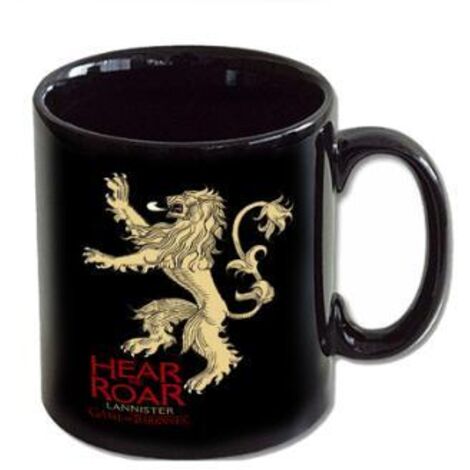 SD toys Game of Thrones Taza Hear Me Roar Lannister, cerámica, Negro, 10 cm