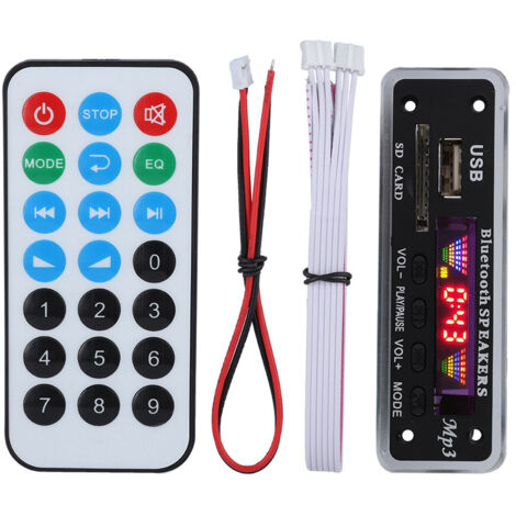 SDM01Bt U-DX Bluetooth 5.0 Modulplatine mit 4-Farbdisplay, MP3 FM APE FLAC Decoder (Schwarz)