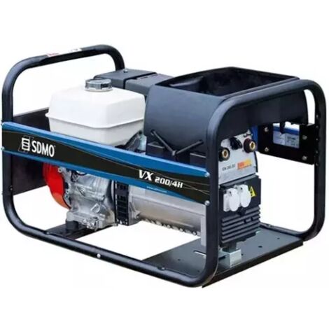 Sdmo – Groupe électrogène essence 4000 W monophasé – Moteur Honda GX 390 – Démarrage manuel – Autonomie 2,4 h – Niveau sonore 69 dB(A)
