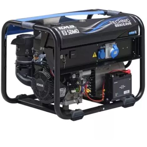 Sdmo – Groupe électrogène essence 6500 W – Monophasé 230 V – Démarrage électrique – Autonomie 6,9 h – Puissance sonore 68 dB(A)