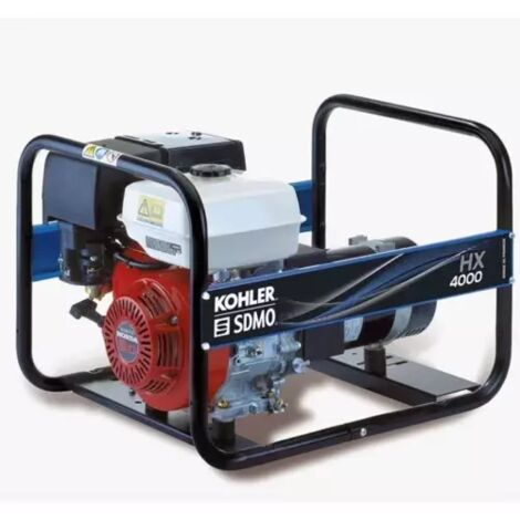 Sdmo – Groupe électrogène essence monophasé 4,5 kVA – Moteur Honda GX 270 – Autonomie 2,5 h – Puissance sonore 67 dB(A) – Réservoir 5,3 litres