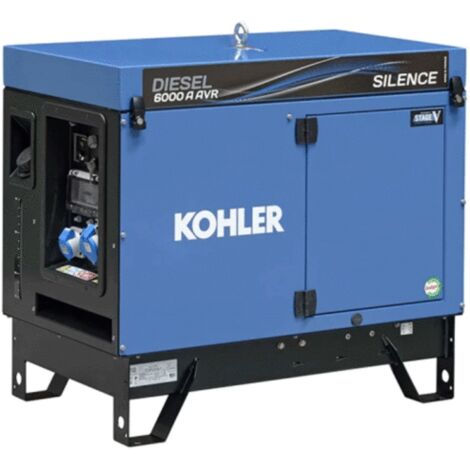Sdmo – Groupe électrogène diesel insonorisé 4,90 kW – Autonomie 22,5h – Régulation AVR – Niveau sonore 63 dB(A) à 7m – Réservoir 27L