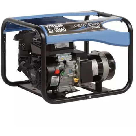 Sdmo – Groupe électrogène monophasé essence 2,8 kW – Autonomie 3h20 – Moteur KOHLER – Réservoir 4,10 litres – 67 dB(A) à 7m