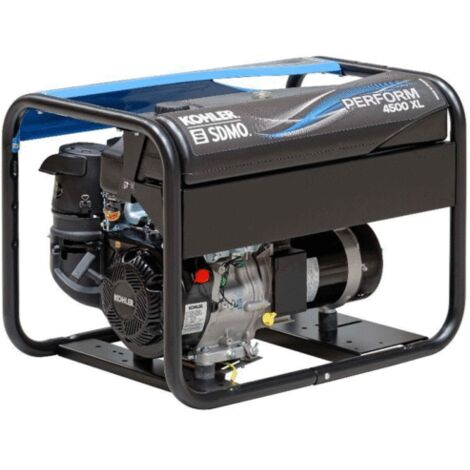 Sdmo – Groupe électrogène monophasé essence 4000 W – Moteur KOLHER – Autonomie 10,6 h – Réservoir 18 L – Démarrage lanceur – 2 prises 230V