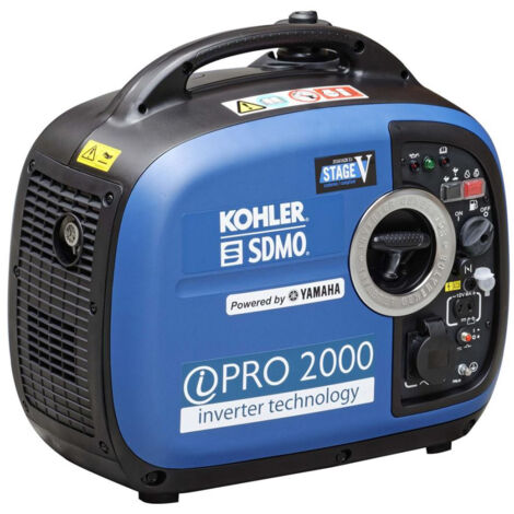 Sdmo – Groupe électrogène portable 2000W monophasé – Moteur Yamaha – Essence – Autonomie 4,7h – Niveau sonore 60 dB(A) – Réservoir 4,2L