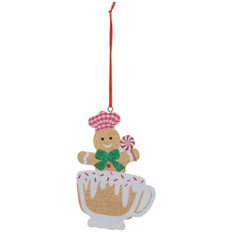 SDN BOIS TASSE BONHOMME 12CM - Feeric lights & christmas