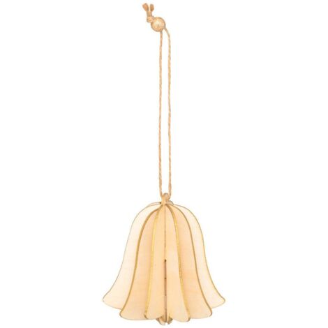 SDN CAMPANA MADERA 3D ORO 9CM - Feeric lights & christmas