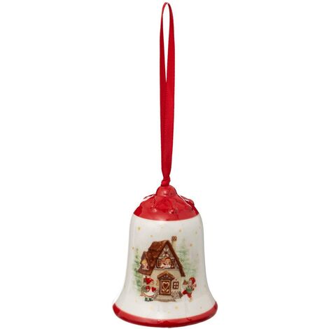 Sdn ceram cloche rosso 6,5cm - Feeric lights & christmas