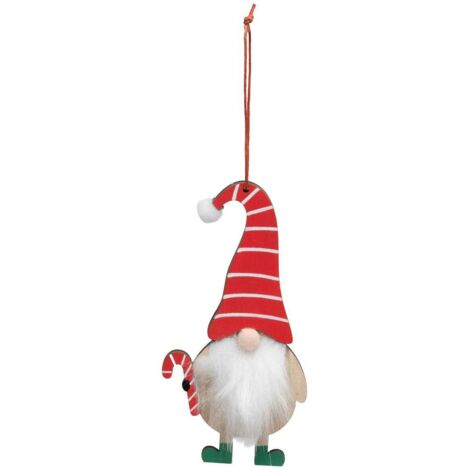 SDN GNOMO DE MADERA AZÚCAR CEBADA 13CM - Feeric lights & christmas