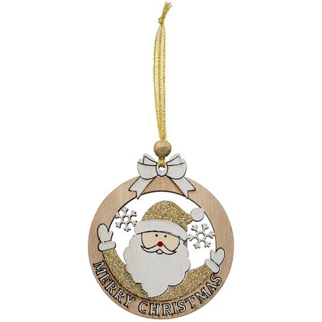 Sdn legno rotondo pn oro 10cm - Feeric lights & christmas