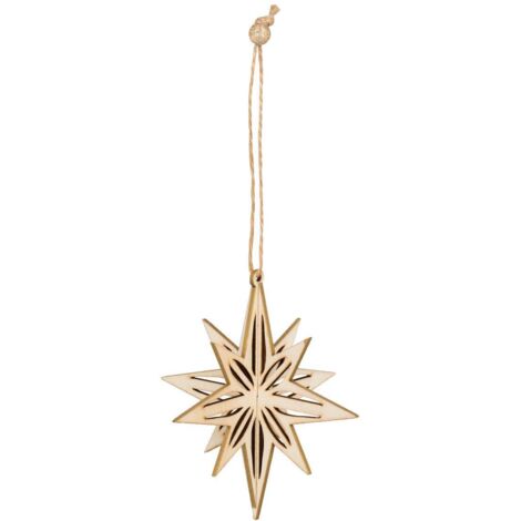 SDN MADERA ESTRELLA POLAIR 3D 11CM - Feeric lights & christmas