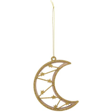 SDN MADERA LUNA ORO 12CM - Feeric lights & christmas