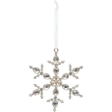 Sdn metallo flocon strass 12cm - Atmosphera créateur d'intérieur