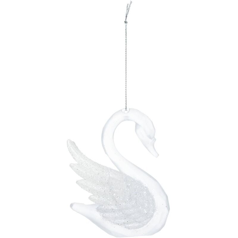 Fééric Lights And Christmas - Decorazione per albero con cigno 10 cm - Atmosphera créateur d'intérieur