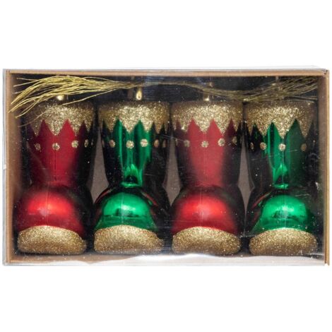SDN PLAST ELF BOOT X4 10CM - Feeric lights & christmas