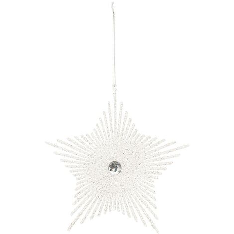 Sdn plast etoile perle bl 19cm - Feeric lights & christmas