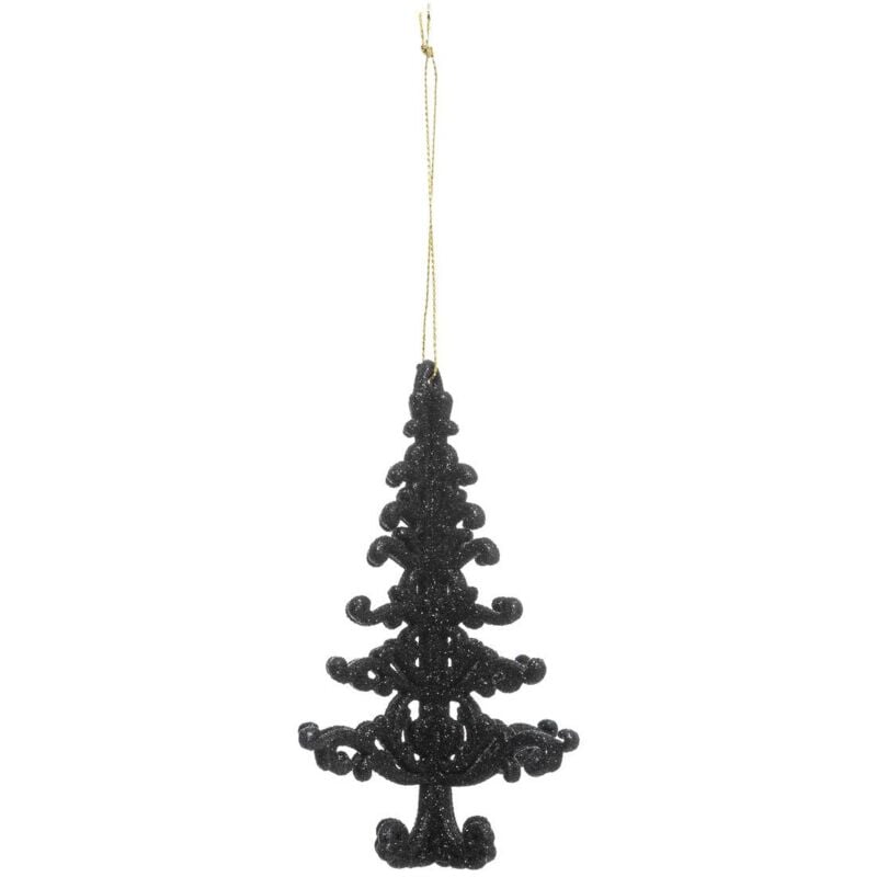 Fééric Lights And Christmas - Decorazione per abete nero glitterato 12 cm - Atmosphera créateur d'intérieur