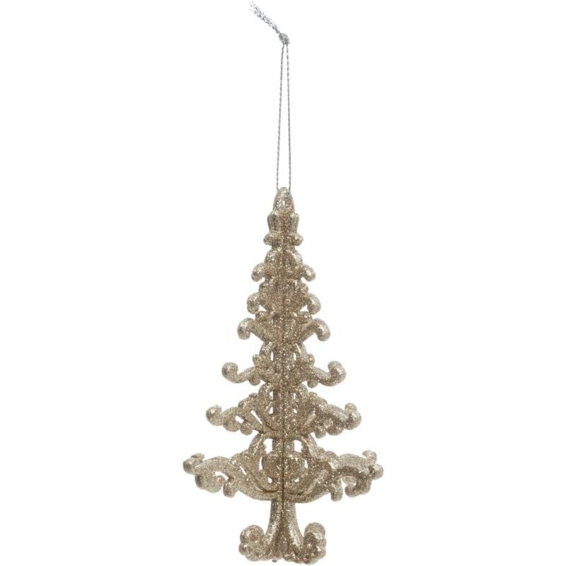 Fééric Lights And Christmas - Decorazione per abete glitterato oro 12 cm - Atmosphera créateur d'intérieur