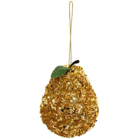 SDN PLF BIRNE SEQUIN GOLD 9CM - Feeric lights & christmas