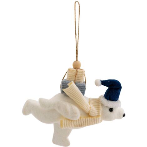SDN PLF OURS BL CADEAUX 12CM - Feeric lights & christmas