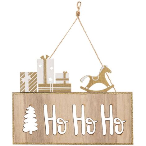 SDN SIGNO DE MADERA HOHO 15CM - Feeric lights & christmas