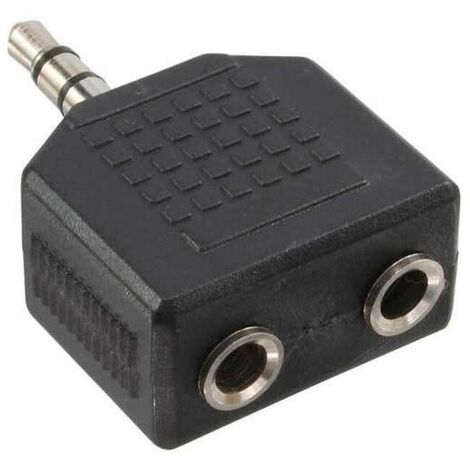 Sdoppiatore adattatore Jack 3,5mm audio stereo da 1 maschio a 2 femmina Aigostar
