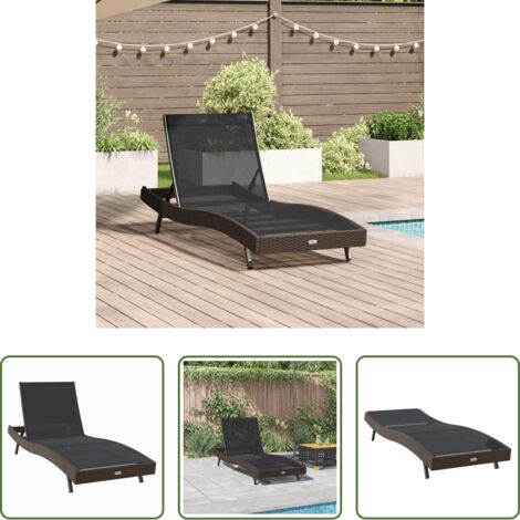 Sdraio all'aperto -  Lettino da sole 197 x 70 x 82 cm polyrattan