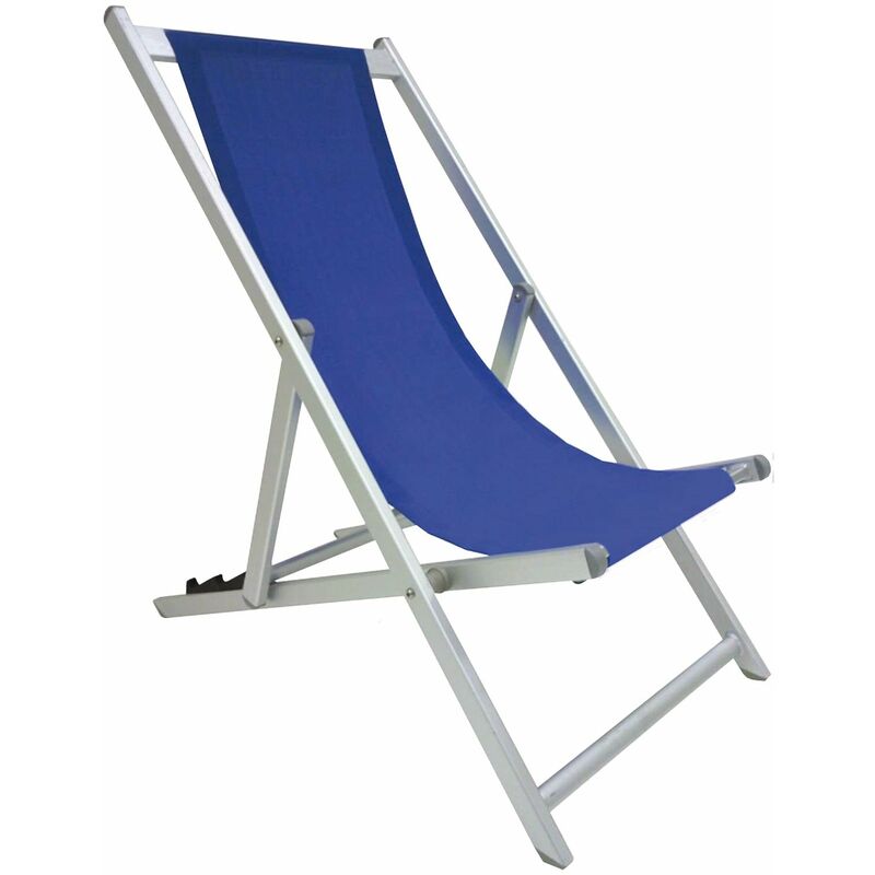 Sdraio da spiaggia in alluminio Summer - Blue