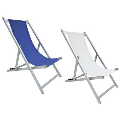 Sdraio da spiaggia in alluminio Summer - Blue