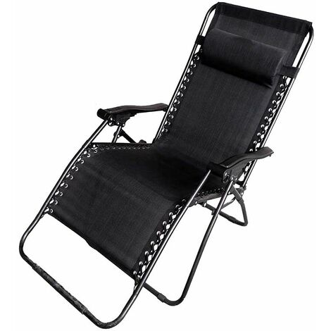 Sdraio deluxe 165x65xh.113cm colore nero