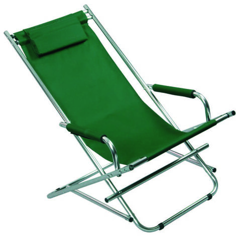 SDRAIO IN ALLUMINIO VERDE - cm.54x97x77h.    tubolare ø cm.2,2   FER 104876
