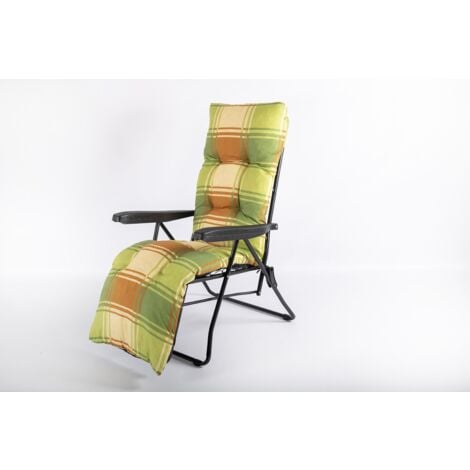I GIARDINI DEL RE Sdraio Lettino in Alluminio con Cuscino Poltrona Reclinabile Mare Campeggio
