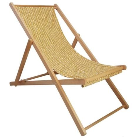 Sdraio Mare Pieghevole in Legno Betty - Multicolore - 98.5x55.5 cm