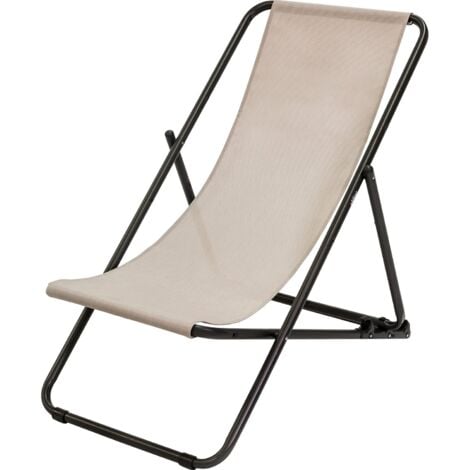 Sdraio per casa e giardino Made in Italy in acciaio sdraio dondolina color beige sdraio relax pieghevole per campeggio e mare