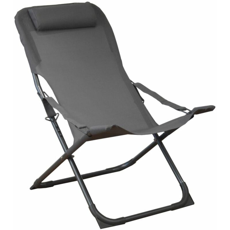 Peragashop - chaise pliante easy pliante graphite / gris relax