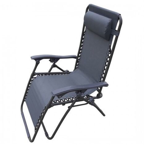 Sdraio regolabile 65x92x113 cm con struttura in acciaio verniciato antracite - Sora