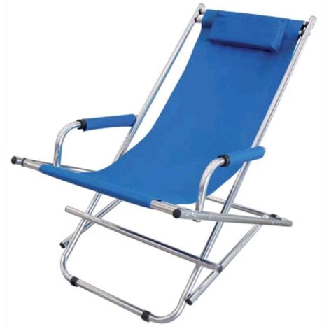 Sdraio Relax Domus Alluminio/Poly Blu Cm 97X54 H.Cm 77 - 1 Pz