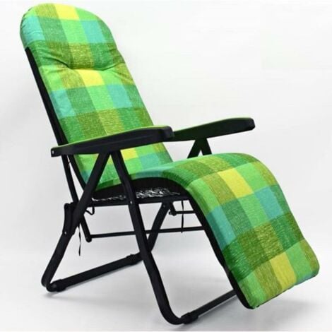 Sdraio relax Metal F.A.R modello Haiti in metallo con cuscino imbottito verde