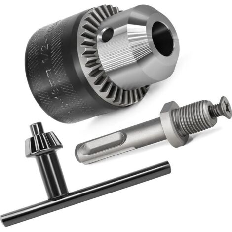 SDS-Plus-Adapter-Bohrfutter 1,5–13 mm 1/2–20 UNF mit Spannschlüssel
