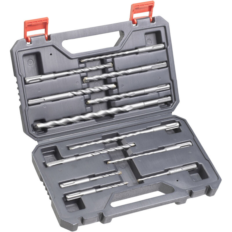 KWB - SDS-Plus Hammer-Bohrer-Set, 12-teiliges Stein- u. Beton-Bohrer Satz im Kunstoff-Koffer