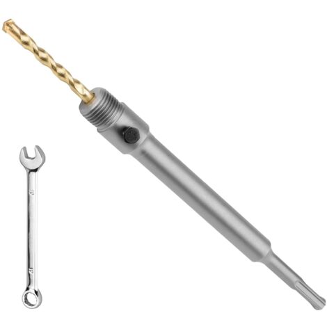 SDS Plus, codolo di prolunga per corone, lunghezza 220 mm, con filettatura M22, con punta di centraggio