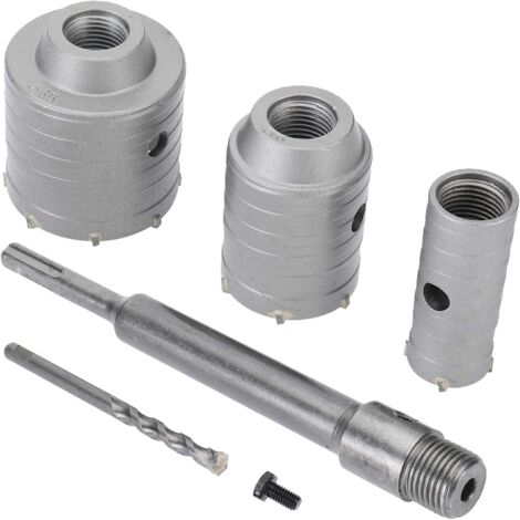 SDS Plus Hole Saw Drill Bits for Concrete, Cement, Stone, Wall - 65mm, 50mm, 30mm
