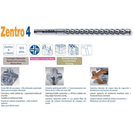 SDS PLUS ZENTRO 4 BITS - 8X110X50