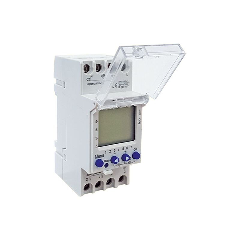 SDT582C interrupteur horaire programmable digital 24h/7j - 16A - 220VAC - 2 sorties IMO
