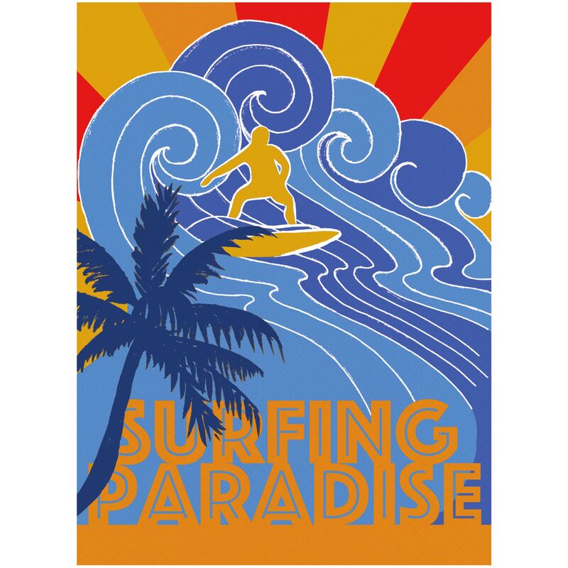 

Beneffito - SEA - Póster Artístico Firmado – Surfing Paradise - 21x30 cm