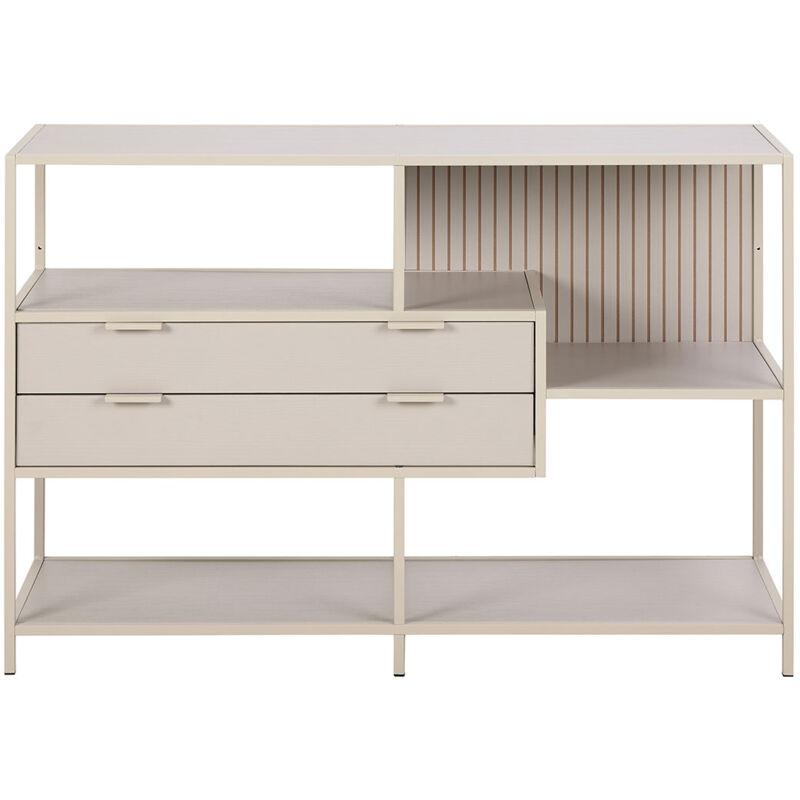 Ebuy24 - Seaford Regal 2 Schubladen 3 Regale Grau.