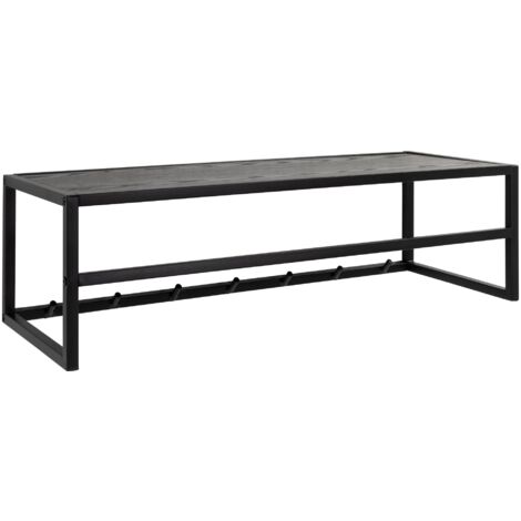 Seaford Wandgarderobe 1 Regal 7 Haken schwarz.
