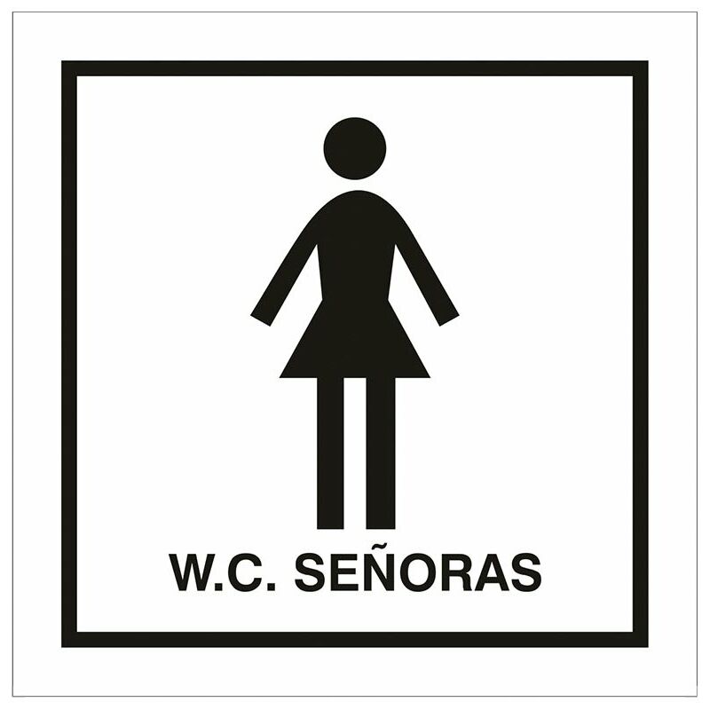 

Señal 100X100 Adhesiva Aseos Señora